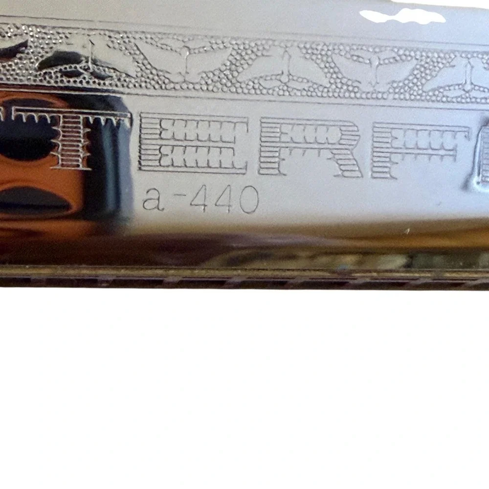 Butterfly Harmonica Musical Instrument 7 3/8 OS Silver A# Key A-440 Tremolo